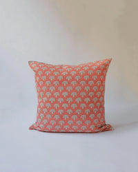 Soil to Studio Home Coral Pink / 18X18 Seema Linen Pillow - 18 x 18 in Coral Pink