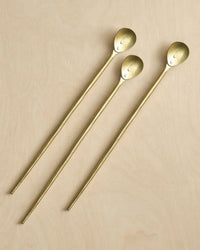 The Collective Forge Brass Tasting Spoons - Set of 3 