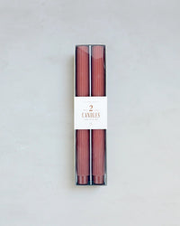 The Floral Society Home Clay 10 Inch Fancy Taper Candles in Clay