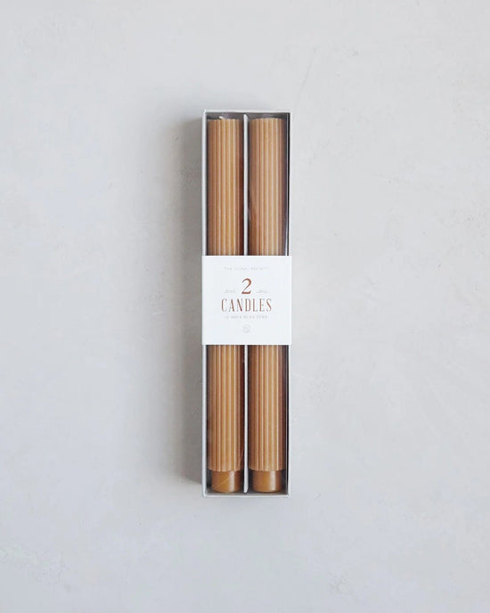 The Floral Society 10 Inch Fancy Taper Candles in Miel 