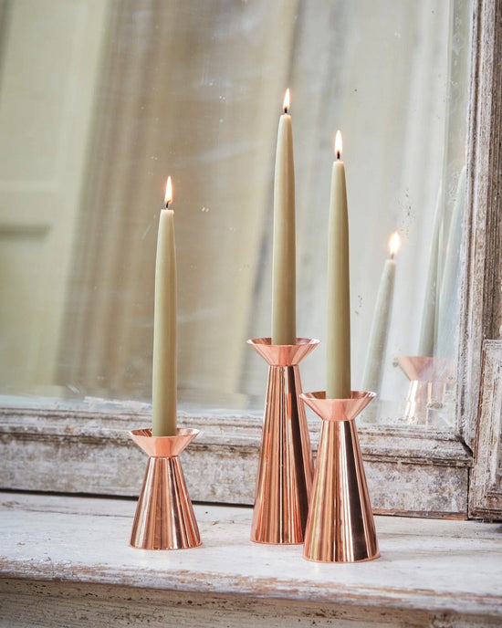 The Floral Society Bayberry Taper Candles 