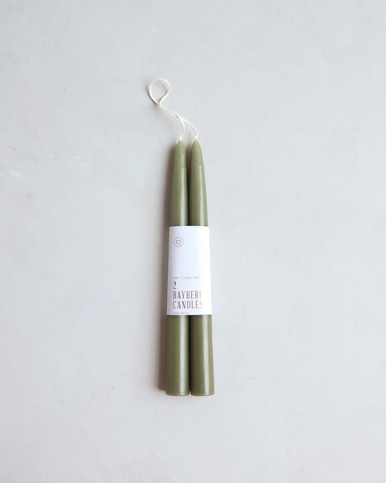 The Floral Society Bayberry Taper Candles 