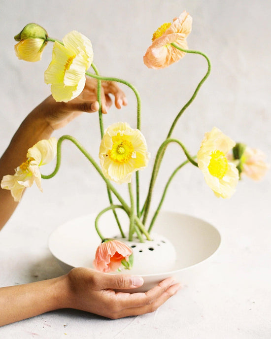 The Floral Society HOME Ceramic Flower Frog Bowl