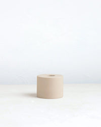The Floral Society Cylinder Petite Ceramic Taper Holder in Sand 