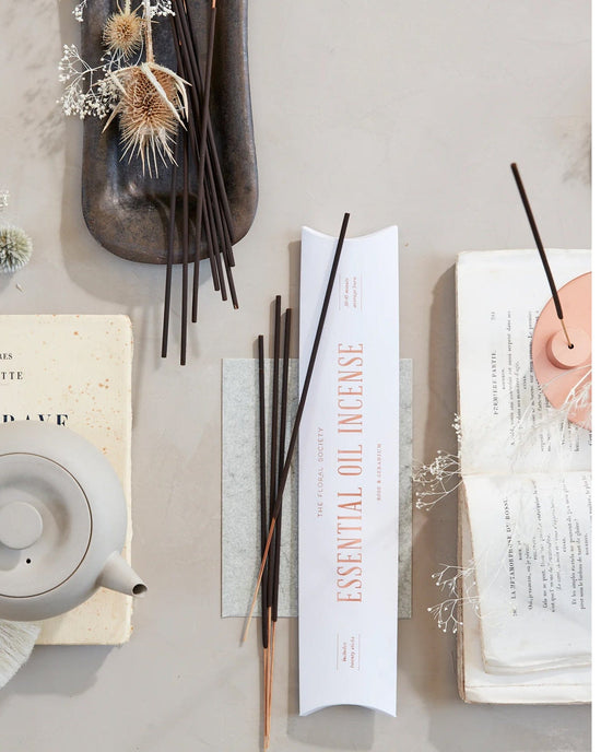 The Floral Society Essential Oil Incense in Rose & Geranium 