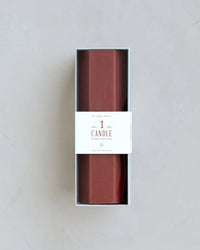 The Floral Society Home Clay Fancy Hexagon Pillar Candle in Clay