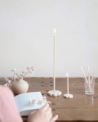 The Floral Society Long Stem Candles in Parchment 