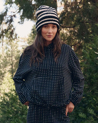 the Great Outdoors The Campfire Hoodie in Black Dot 3 - Bliss Boutiques