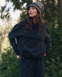 the Great Outdoors The Campfire Hoodie in Black Dot 1 - Bliss Boutiques