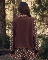 the Great Outdoors The Plush Crosswind Vest in Hickory w/ Choc Dot 4 - Bliss Boutiques