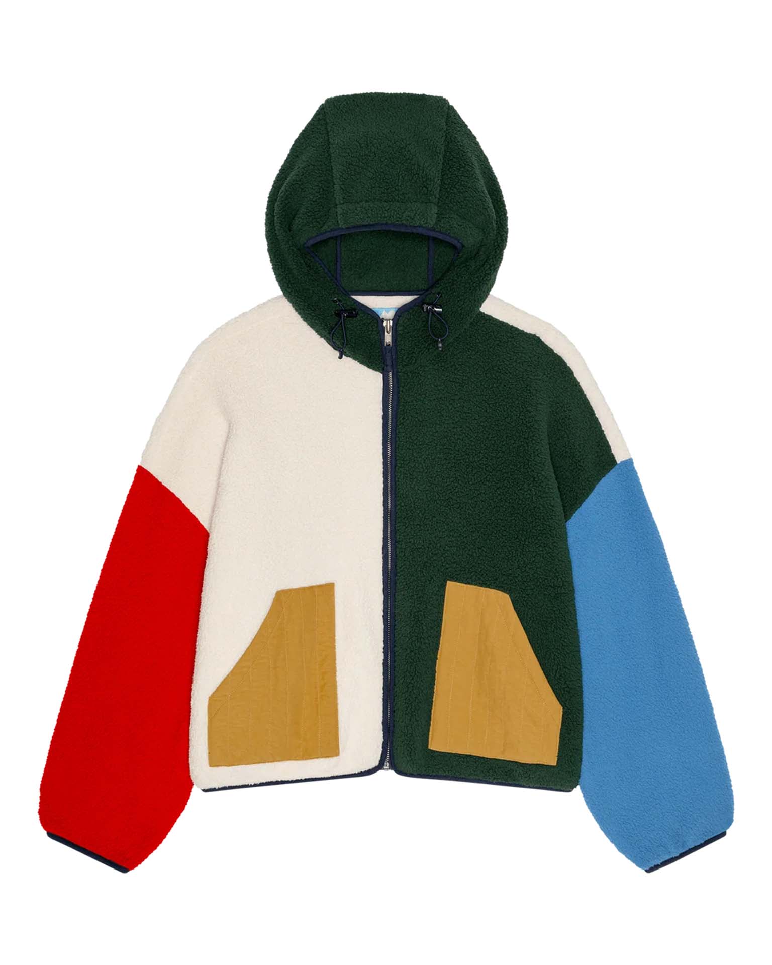 the Great Outdoors The Plush Horizon Colorblock Full Zip in Pine Multi 5 - Bliss Boutiques