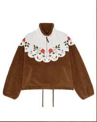 the Great Outdoors The Plush Wildflower Pullover in Chestnut 6 - Bliss Boutiques