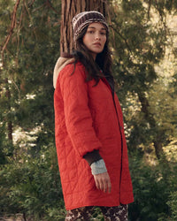 the Great Outdoors The Reversible Sawyer Puffer in Brown & Poppy 4 - Bliss Boutiques