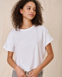the Great The Crop Tee in True White 