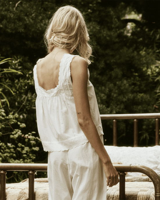 the Great The Eyelet Tank in True White 