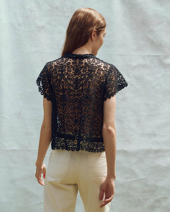 the Great The Lattice Top w/ Cami in Navy 