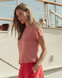the Great The Little Tee in Pimento Stripe 3 - Bliss Boutiques