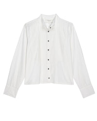 the Great The Pleated Tux Top in White 