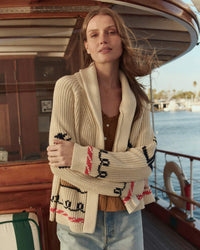 the Great The Sailboat Lodge Cardigan in Cream 4 - Bliss Boutiques