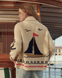 the Great The Sailboat Lodge Cardigan in Cream 1 - Bliss Boutiques