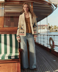 the Great The Sailboat Lodge Cardigan in Cream 3 - Bliss Boutiques