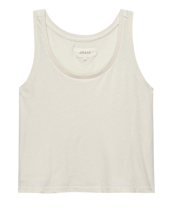 the Great Clothing The Sport Tank in Washed White