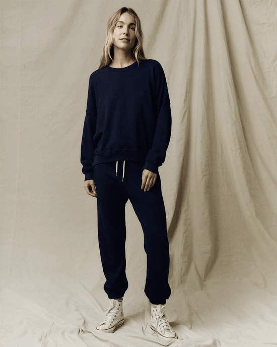 the Great The Stadium Sweatpant in True Navy 