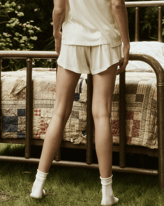the Great The Tap Short in Washed White 