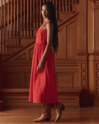 the Great The Verse Dress in Hot Red 2 - Bliss Boutiques