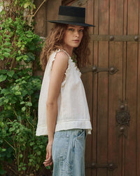 the Great The Vignette Top in White 