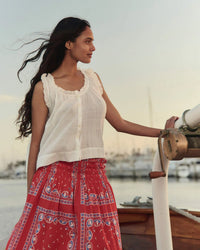 the Great The Vignette Top in White 1 - Bliss Boutiques