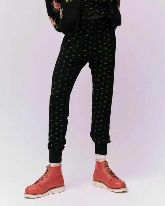 the Great The Waffle Long John in Black Mini Heirloom Rose 