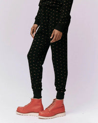 the Great The Waffle Long John in Black Mini Heirloom Rose 