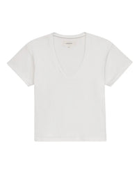 the Great The V-Neck Tee in True White 