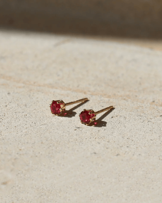 Token Jewelry January Birthstone Studs in 14K Gold Fill 