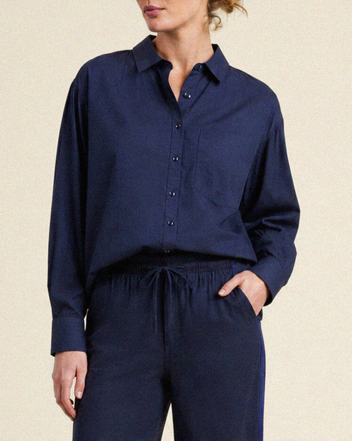 Blake Oversized Shirt in Navy