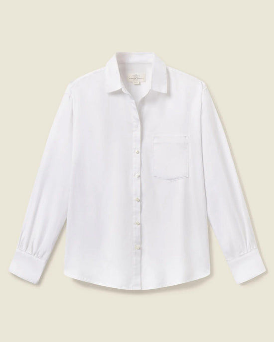 Trovata Birds of Paradis Blake Oversized Shirt in White 