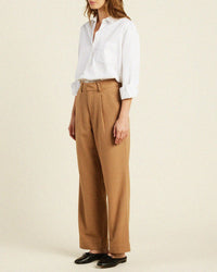 Trovata Birds of Paradis Blake Oversized Shirt in White 