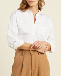 Trovata Birds of Paradis Blake Oversized Shirt in White 