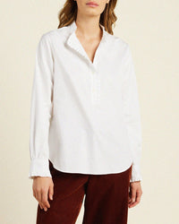 Trovata Birds of Paradis Breezy Blouse in White 