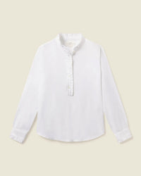 Trovata Birds of Paradis Breezy Blouse in White 