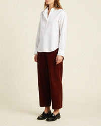 Trovata Birds of Paradis Breezy Blouse in White 
