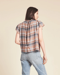 Trovata Birds of Paradis Carla Blouse in Eclipse Plaid 