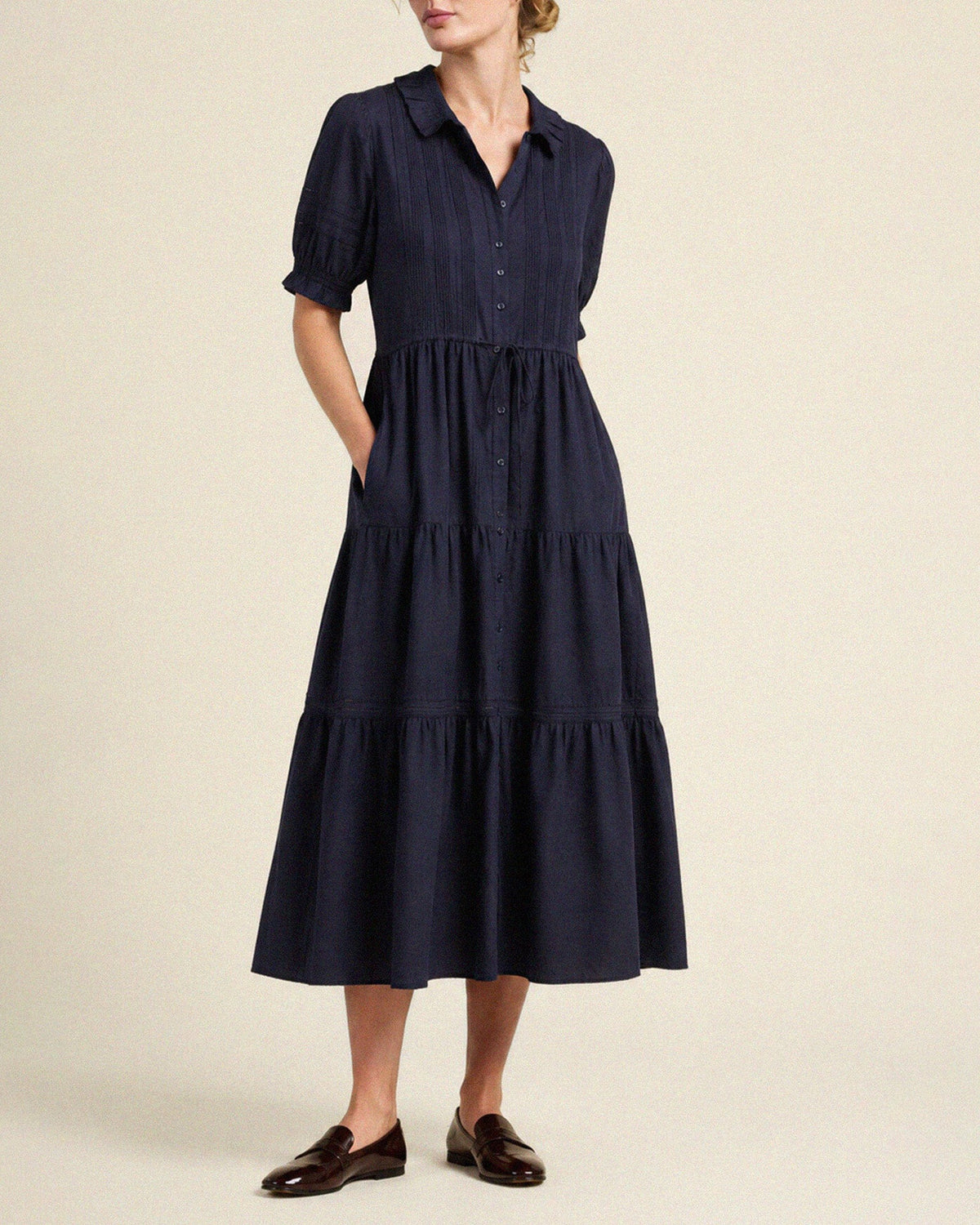 Elodie Dress in Navy