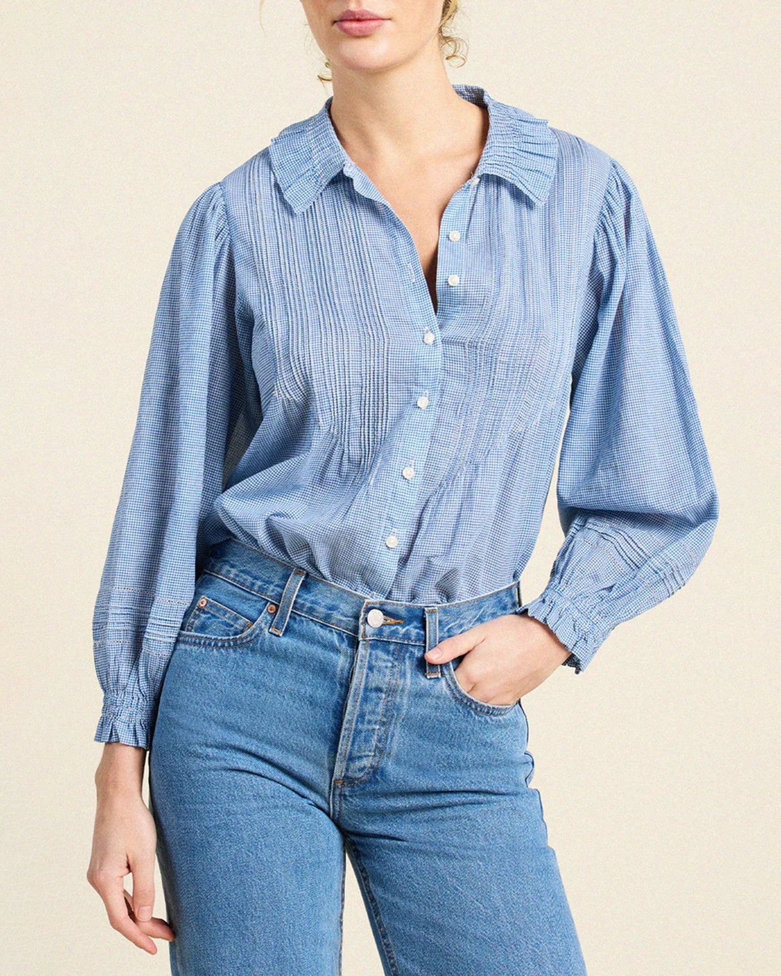 Francesca Blouse in Seabrook Gingham