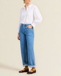 Trovata Birds of Paradis Francesca Blouse in White Voile 2 - Bliss Boutiques