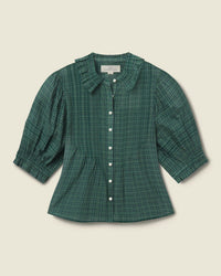Trovata Birds of Paradis Jess Blouse in Muir Tartan 4 - Bliss Boutiques