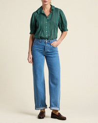 Trovata Birds of Paradis Jess Blouse in Muir Tartan 2 - Bliss Boutiques