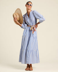 Trovata Birds of Paradis Lia Dress in Volpi Lines 4 - Bliss Boutiques