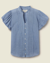 Trovata Birds of Paradis Luna Blouse in Seabrook Gingham 4 - Bliss Boutiques